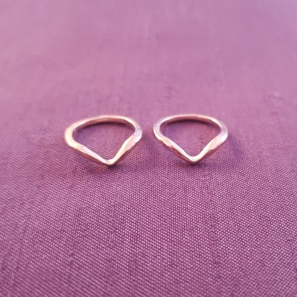 Chevron Midi Ring Set - Picture 2 of 3